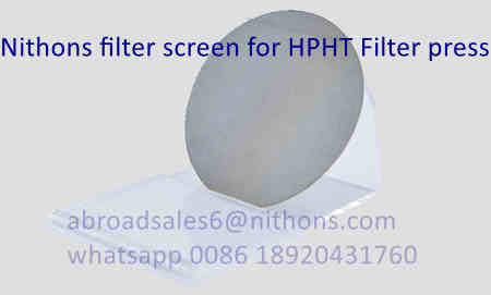 api accessories,filter screen, hpht filter press,Nithons