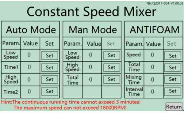 Constant speed mixer