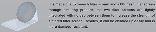 Replaceable sintered filter screen with reusable retaining ring